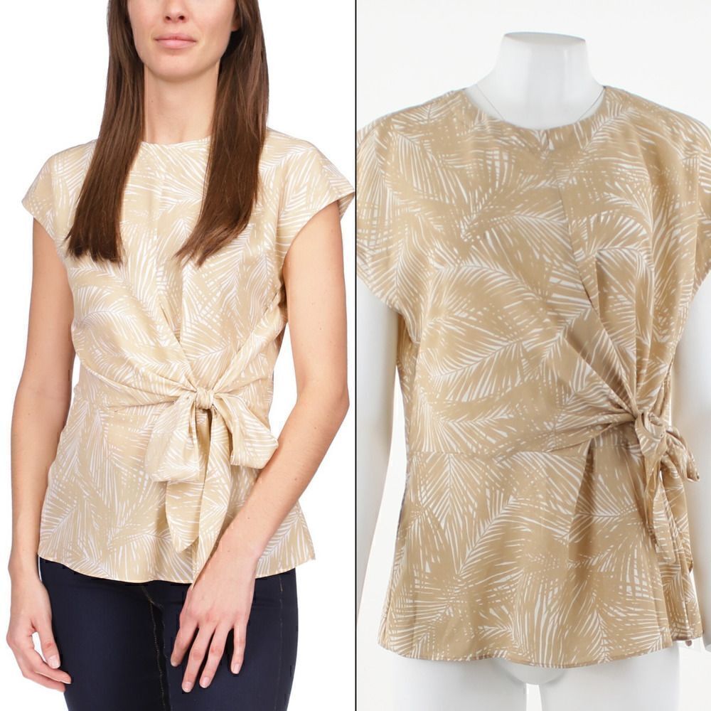 Michael Michael Kors Printed Wrap Top